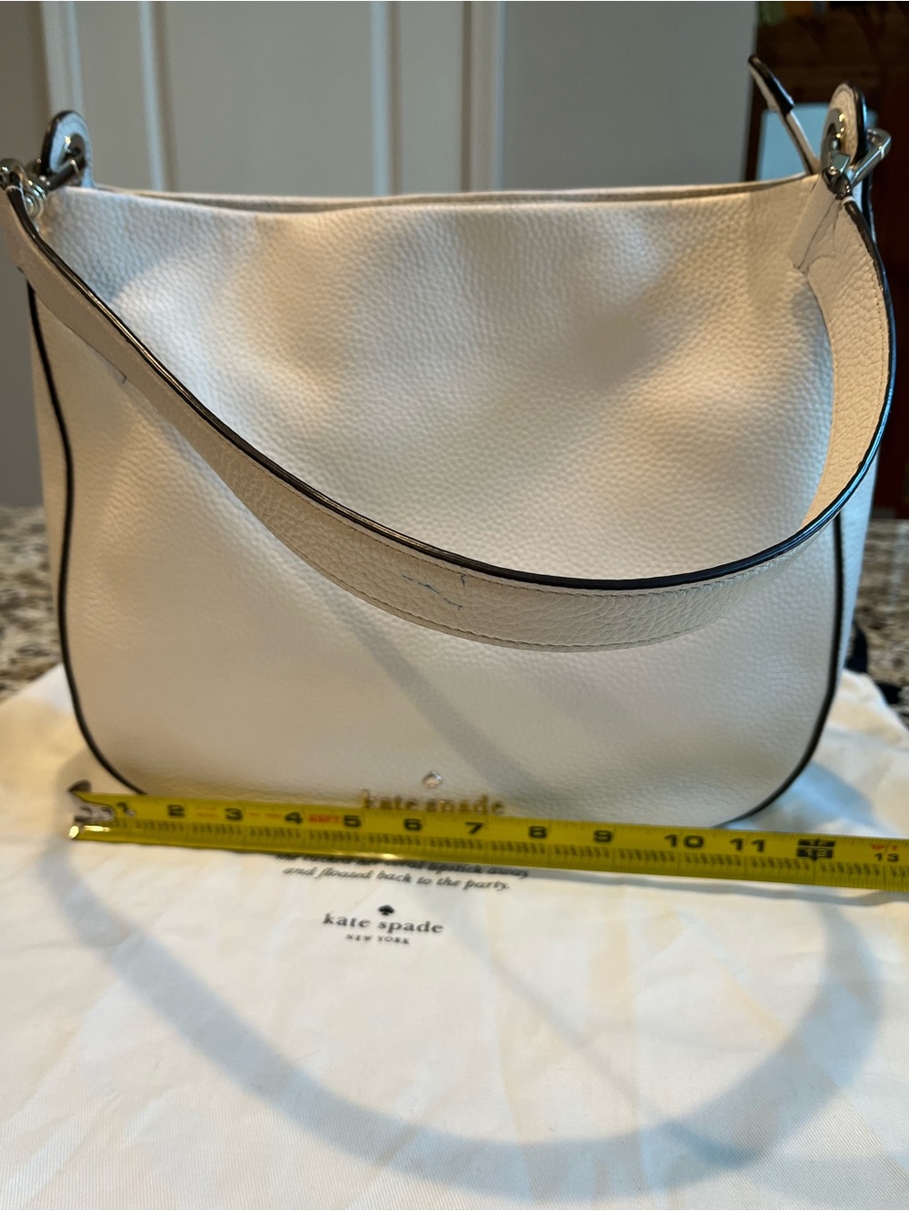 kate spade Cream Pebbled Leather Shoulder Bag - Picture 5 of 11